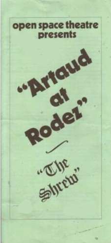 Artaud at Rodez + The Shrew programme